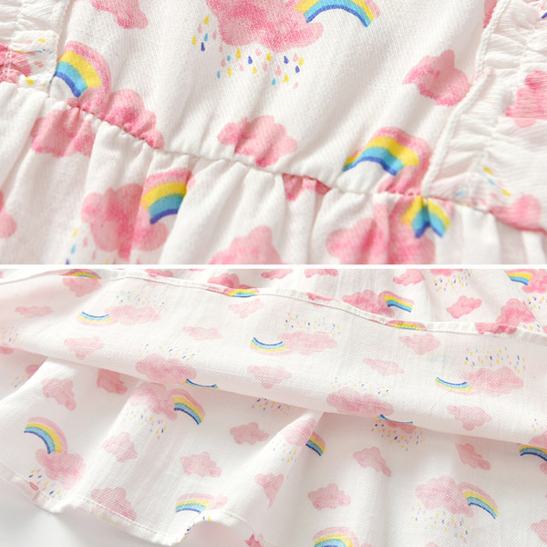 Lastele roosa ja sinine kleit