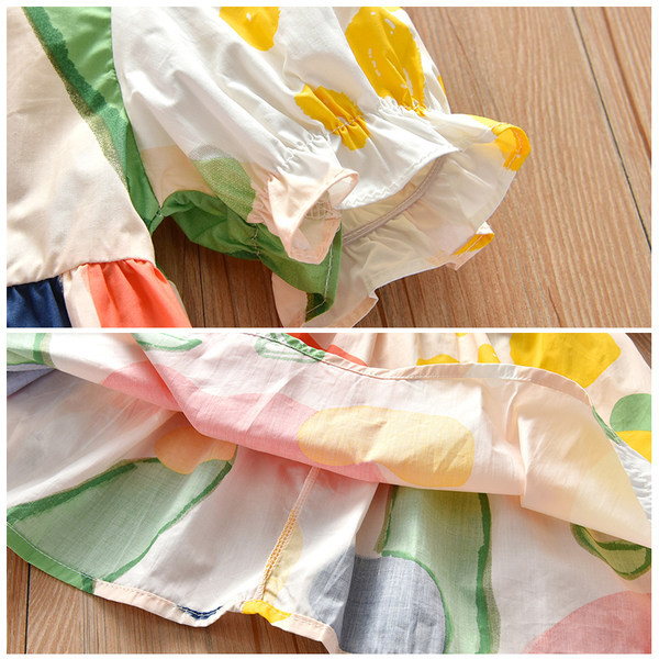 Μοντέρνο παιδικό φόρεμα με οβάλ λαιμόκοψη για κορίτσια