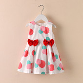 Laste täpiline paeltega kleit