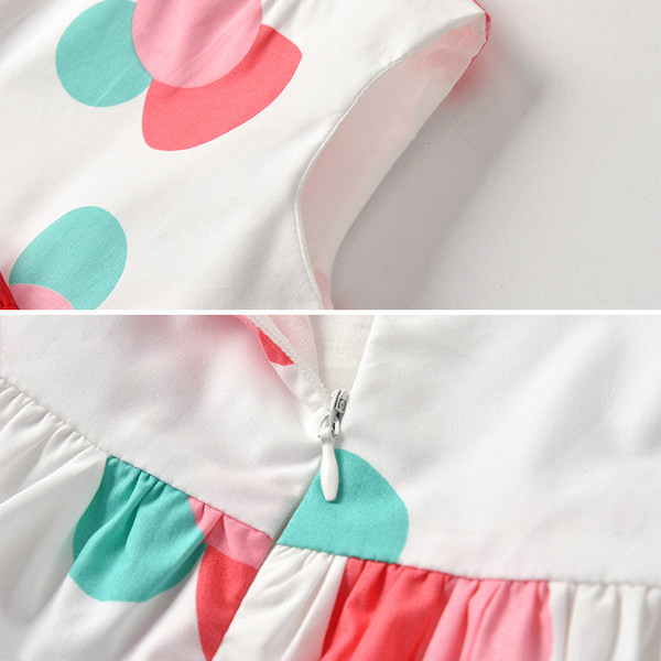 Laste täpiline paeltega kleit