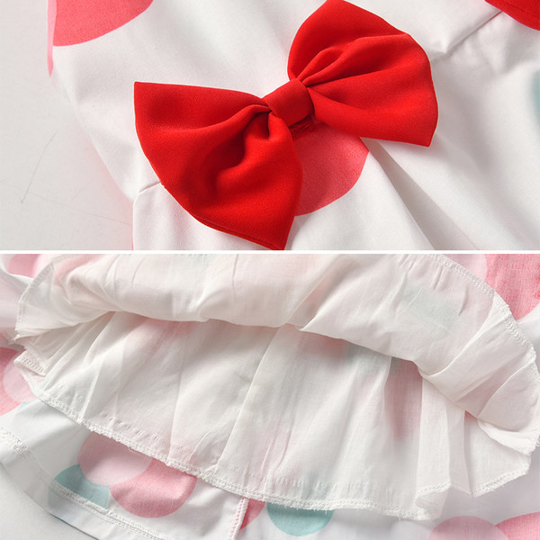 Laste täpiline paeltega kleit