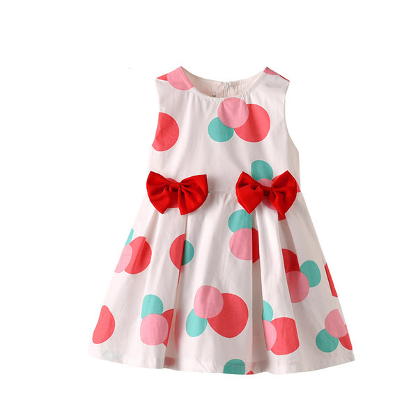 Laste täpiline paeltega kleit