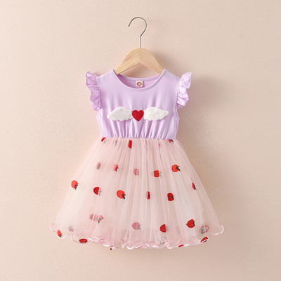 Nyári ruha lányoknak tüll és fürtök