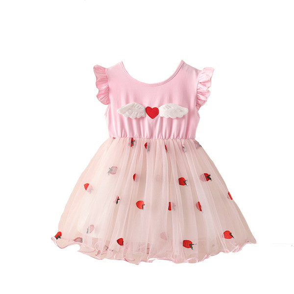 Nyári ruha lányoknak tüll és fürtök