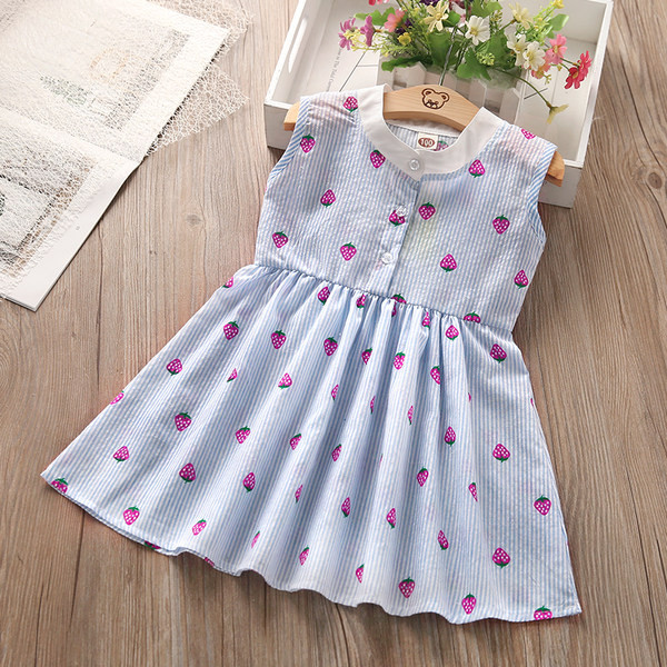 Dječja ljetna haljina na gumbe u dvije boje