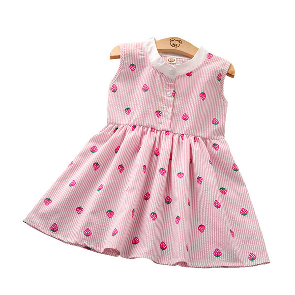 Dječja ljetna haljina na gumbe u dvije boje