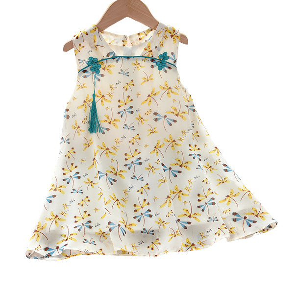 Ležerna dječja ljetna haljina s okruglim izrezom