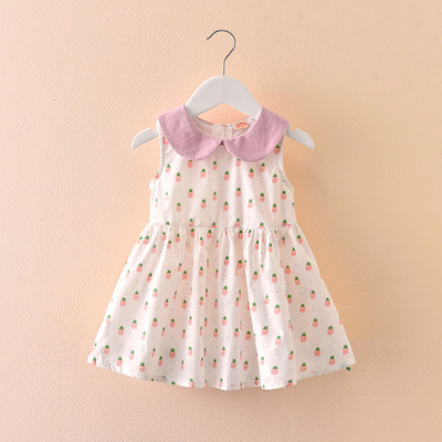 Nyárra alkalmas, klasszikus gallérral ellátott gyerekruha