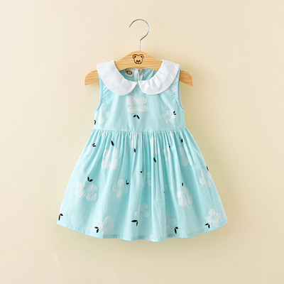 Nyárra alkalmas, klasszikus gallérral ellátott gyerekruha