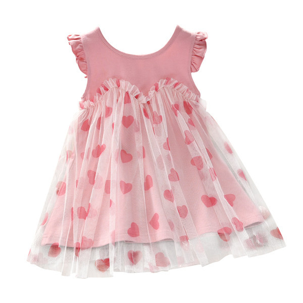 Novi model dječje haljine s ružičastim kovrčama