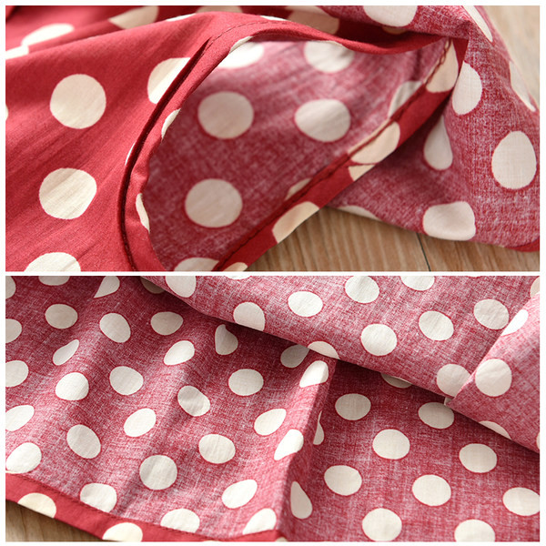 Elegantna točkasta haljina s okruglim izrezom - za djevojčice