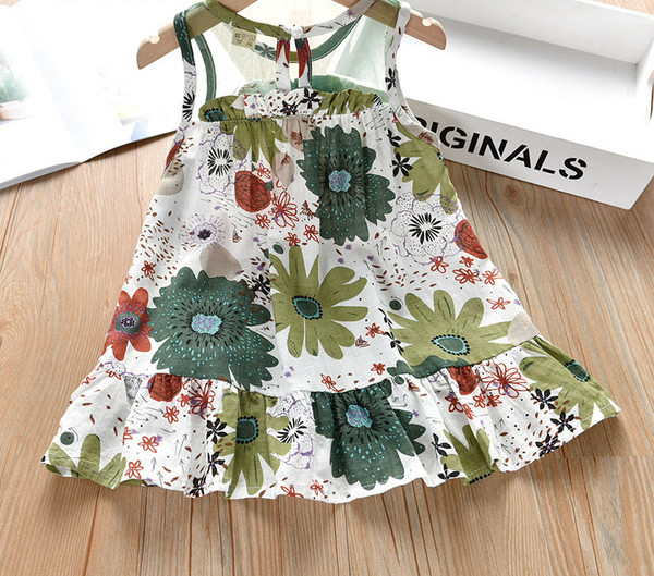 Gyermek nyári ruha három színben szalaggal