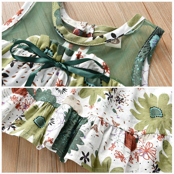 Gyermek nyári ruha három színben szalaggal