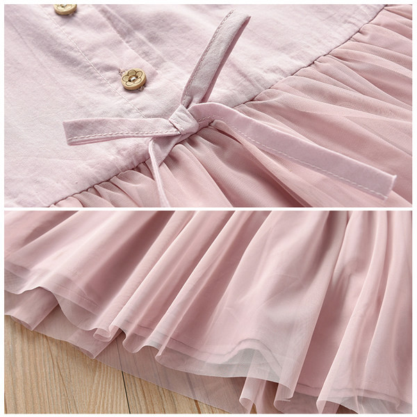 Dječja moderna haljina na gumbe - za djevojčice