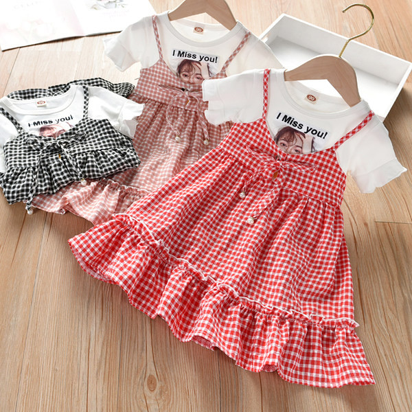 Kockás gyerek nyári ruha - három színben