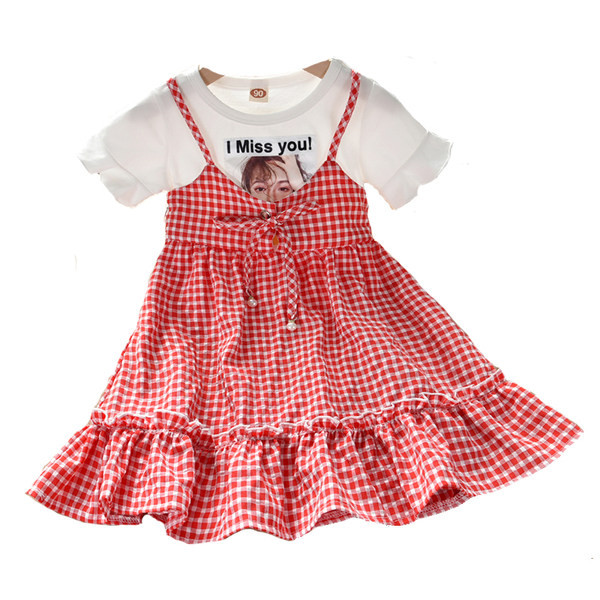 Kockás gyerek nyári ruha - három színben