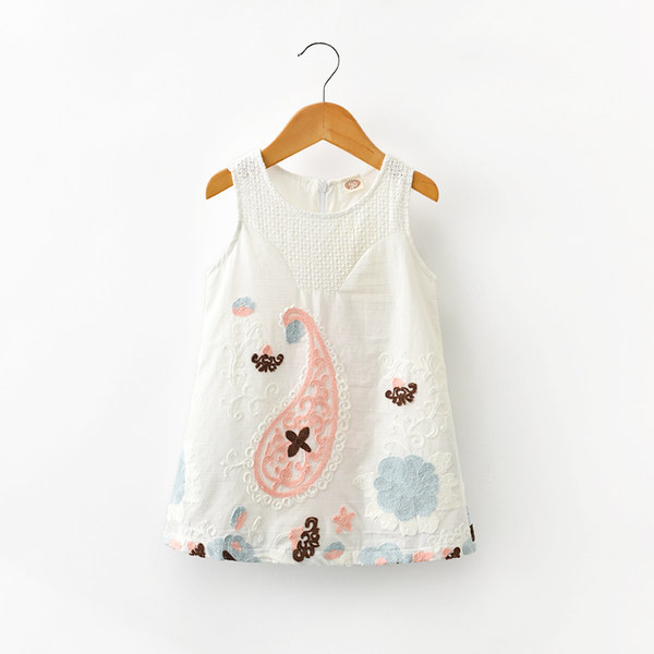 Alkalmi gyerekruha hímzéssel lányoknak