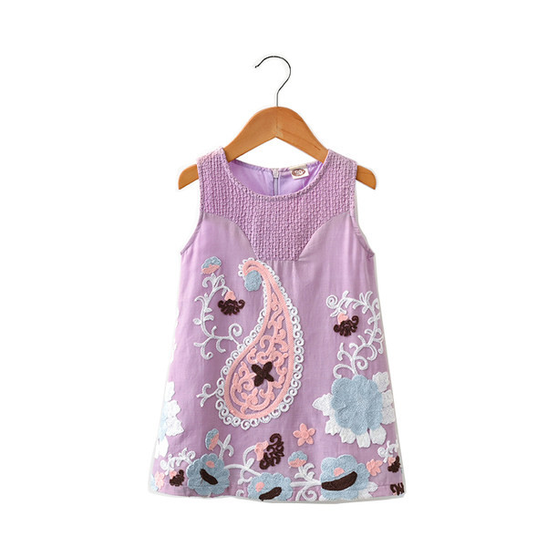 Alkalmi gyerekruha hímzéssel lányoknak