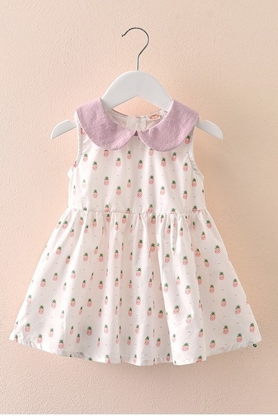 Ljetna dječja haljina s ovalnim izrezom - više boja