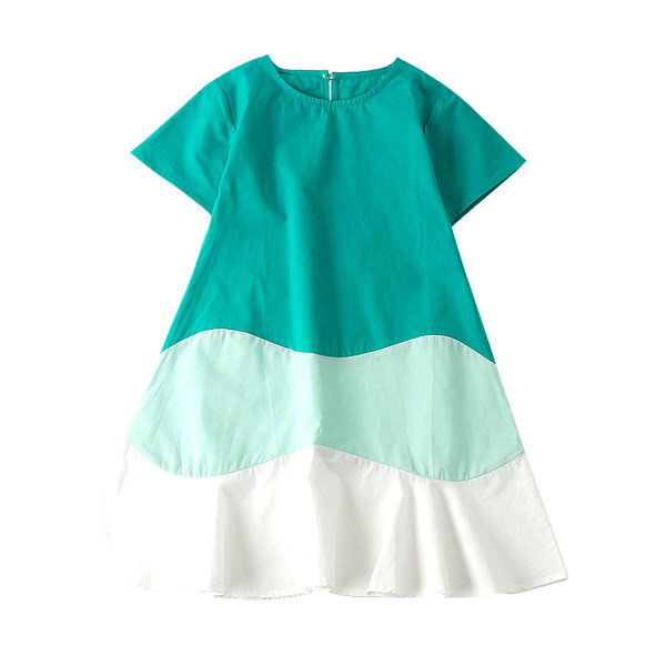 Лятна момичешка рокля с къс ръкав