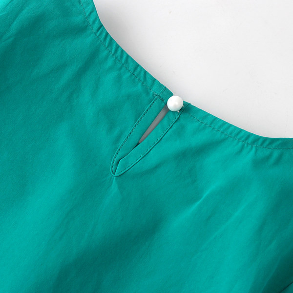 Лятна момичешка рокля с къс ръкав