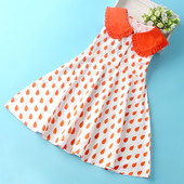 Lezser nyári lányruha ovális nyakkivágással