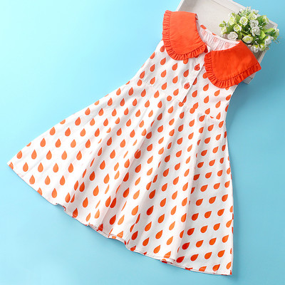 Lezser nyári lányruha ovális nyakkivágással