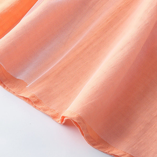 Gyermek szabású ruha rövid ujjal - narancssárga színű