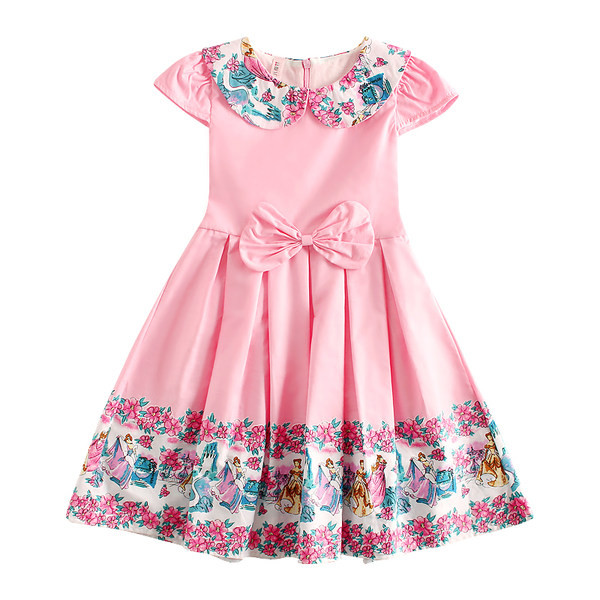 Разкроена детска рокля с панделка