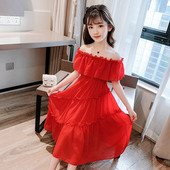 Női hosszú ruha csupasz vállakkal, piros és zöld színben