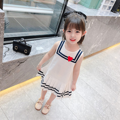 Új modell gyerekruha rakott szoknyával - fehér színű