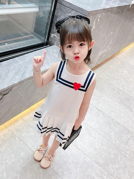 Új modell gyerekruha rakott szoknyával - fehér színű