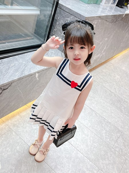 Új modell gyerekruha rakott szoknyával - fehér színű