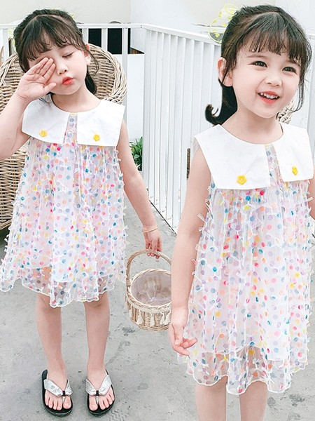 Lezser gyerek pöttyös ruha lányoknak