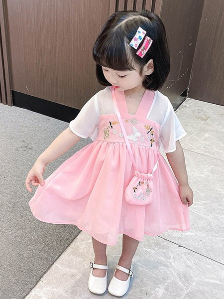 Gyerekruha lányoknak kék és rózsaszín színben