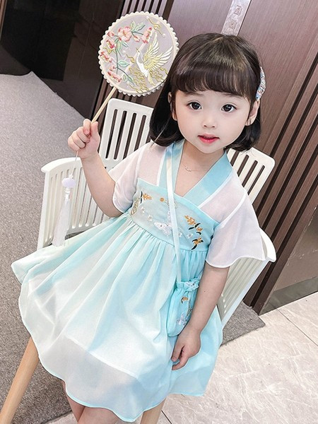 Gyerekruha lányoknak kék és rózsaszín színben