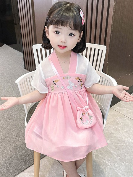 Gyerekruha lányoknak kék és rózsaszín színben