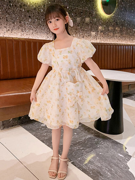 Gyerekruha négyzet alakú nyakkivágással és rövid ujjú - két színben