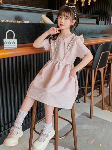 Elegantna dječja haljina s kamenčićima