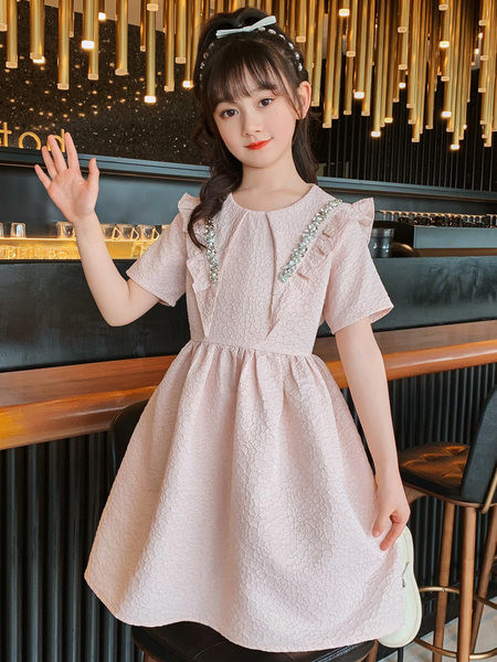 Elegantna dječja haljina s kamenčićima