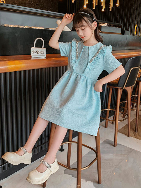 Elegantna dječja haljina s kamenčićima