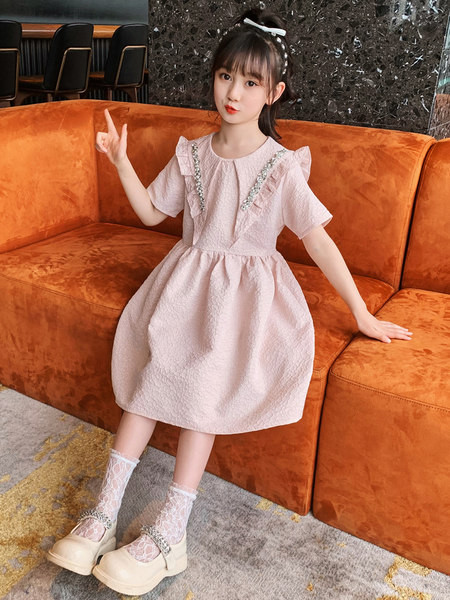 Elegantna dječja haljina s kamenčićima