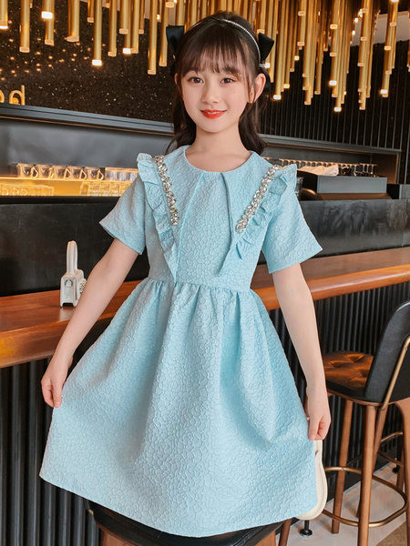 Elegantna dječja haljina s kamenčićima