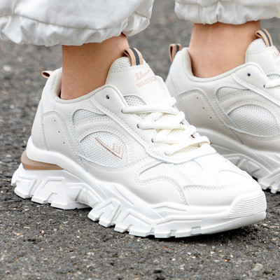 Дамски спортни ежедневни маратонки от еко кожа с надпис