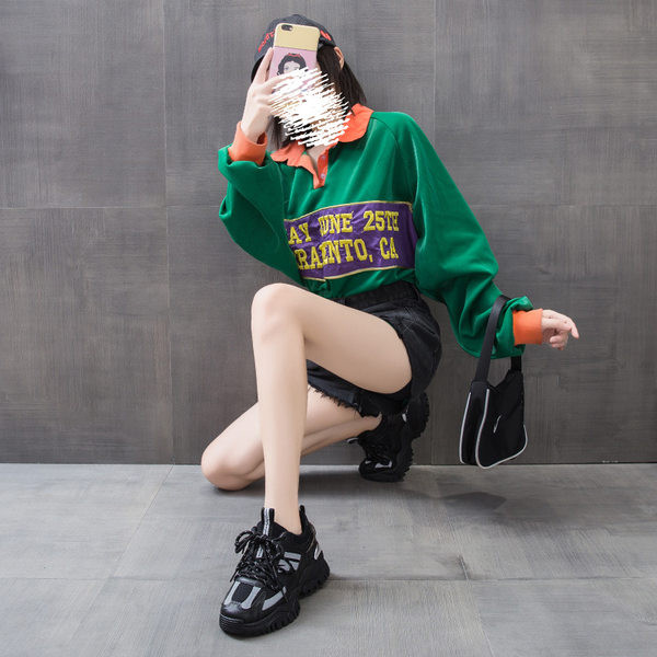 Modern női tornacipő magas durva talppal