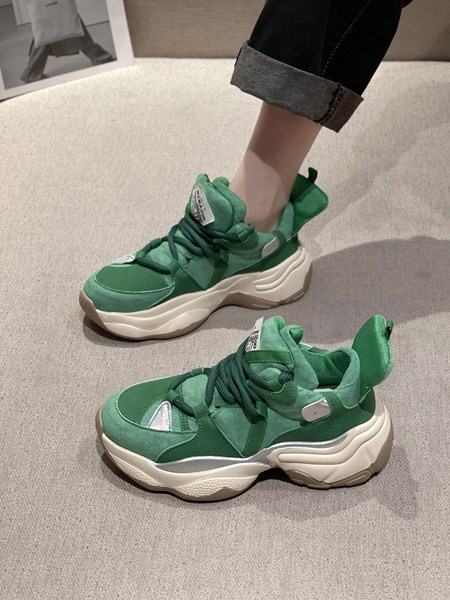 Ежедневни дамски маратонки с връзки и груба подметка