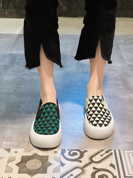 Ženske karirane tenisice na elastiku