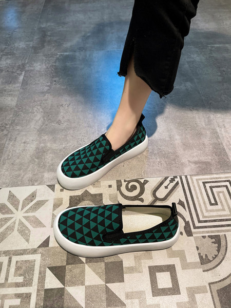 Ženske karirane tenisice na elastiku