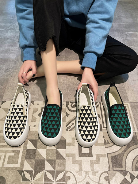 Ženske karirane tenisice na elastiku