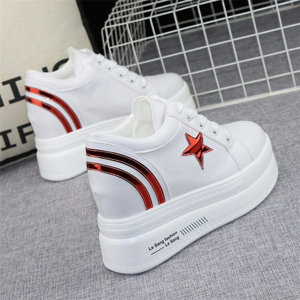 Ležerne ženske tenisice s visokim potplatom i skrivenom platformom